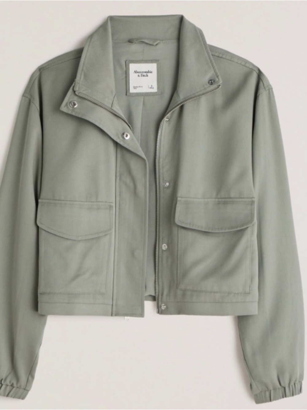 Abercrombie & Fitch Women's Cropped Drapey Bomber Jacket